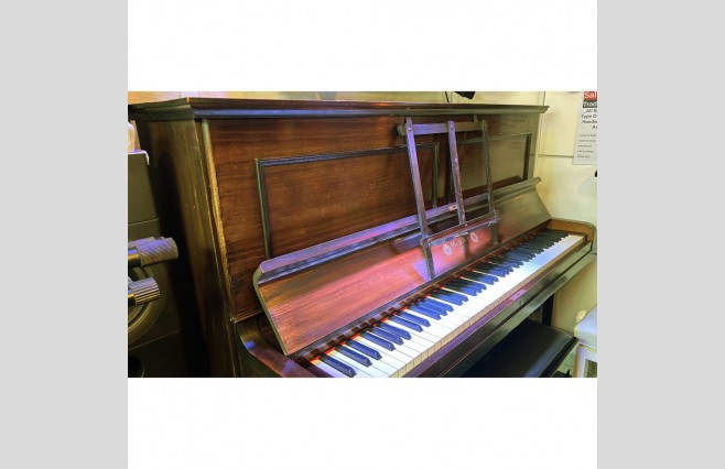 McVay Mahogany Upright Piano, Used Sold As Seen Bargain - Image 4